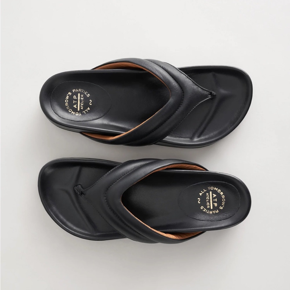 NIB ATP Atelier Bellano Sandals color Black as 39